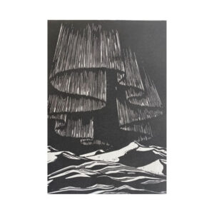 Linoprint landschap